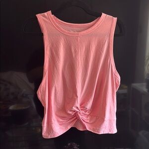 Old Navy Pink Twist Front Muscle Tee